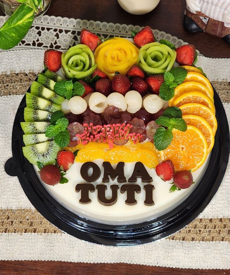 Puding buah dekor 24cm - Puding Mbok Dewor
